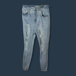 **SALE**  High-Rise Skinny Distressed Jean Sommer Ray‎ Size 9 Stretch